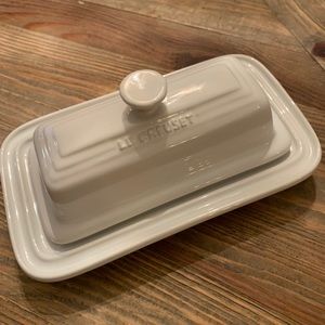 Le Creuset White Butter Dish
